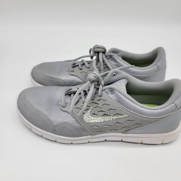 Nike Orive NM Sneakers Women’s Sz 9 Gray Silver Running 677136-007 Bling Swoosh - Picture 7 of 11
